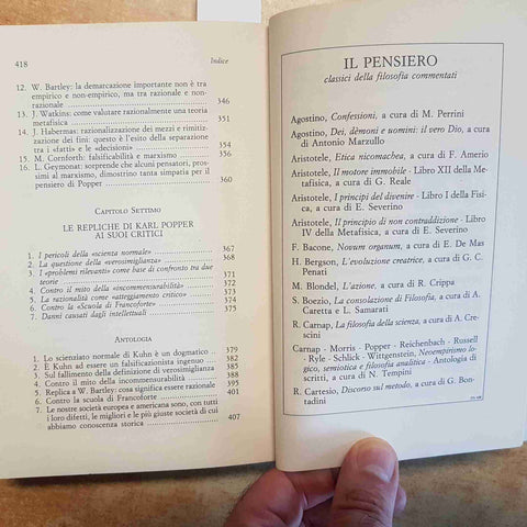 LOGICA DELLA RICERCA E SOCIETA' APERTA - KARL POPPER - ANTISERI 1993 LA SCUOLA
