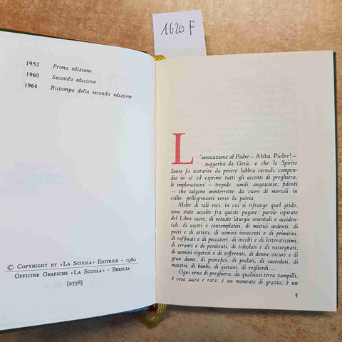 ABBA PADRE - PREGHIERE MEDITAZIONI SPIRITUALITA' - LA SCUOLA - 1964 RISTAMPA