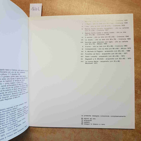 CARLO BUGADA CATALOGO MOSTRA ANTOLOGICA PITTURA CREMONA ARTE LOMBARDA 1975