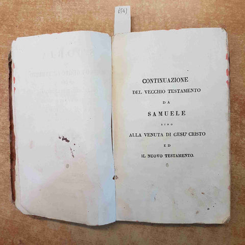 STORIA DEL VECCHIO E NUOVO TESTAMENTO SCUOLE ELEMENTARI VENEZIA 1823 ANDREOLA