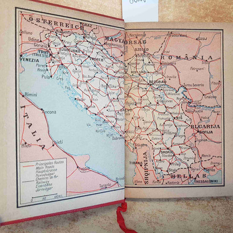 NAGEL'S YUGOSLAVIA TRAVEL GUIDE 1954 GUIDA TURISTICA JUGOSLAVIA MAPPE INGLESE