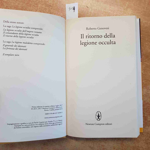 IL RITORNO DELLA LEGIONE OCCULTA - ROBERTO GENOVESI - NEWTON COMPTON 2017 IMPERO