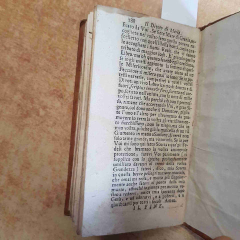 IL DIVOTO DI MARIA VERGINE ISTRUITO NE MODI PAOLO SEGNERI 1758 REMONDINI VENEZIA