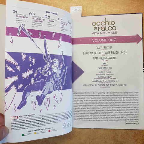 OCCHIO DI FALCO VITA NORMALE 1 hawkeye - FRACTION PULIDO 2015 MARVEL NOW! PANINI
