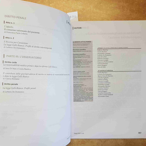 ATTI & PARERI 3 2017 RIVISTA AVVOCATO ROBERTO GAROFOLI - NEL DIRITTO EDITORE