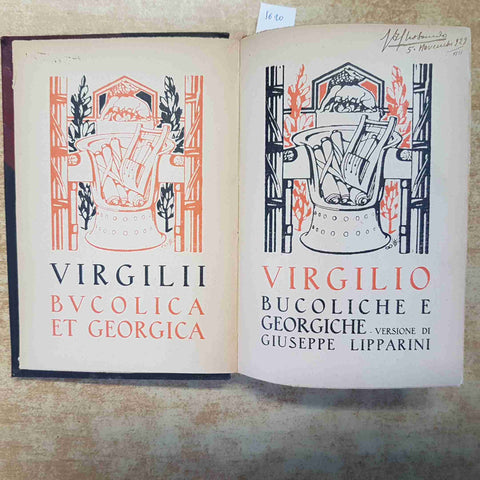 VIRGILIO - BUCOLICHE E GEORGICHE IST. EDITORIALE ITALIANO 1927 COLLEZIONE ROMANA