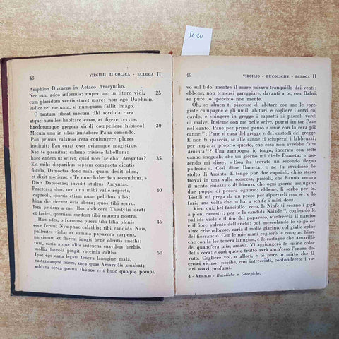 VIRGILIO - BUCOLICHE E GEORGICHE IST. EDITORIALE ITALIANO 1927 COLLEZIONE ROMANA