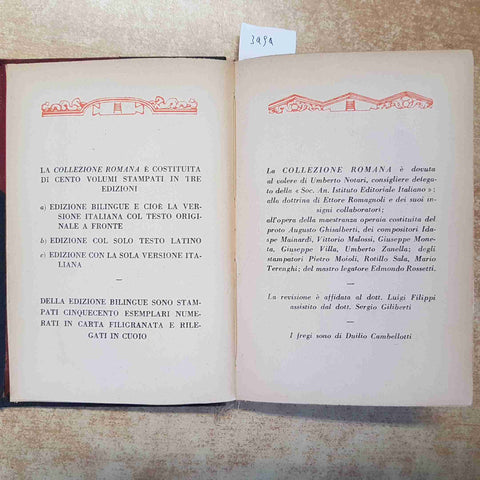 CATULLO - CARMI - ISTITUTO EDITORIALE ITALIANO 1927 COLLEZIONE ROMANA