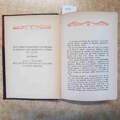 CATULLO - CARMI - ISTITUTO EDITORIALE ITALIANO 1927 COLLEZIONE ROMANA
