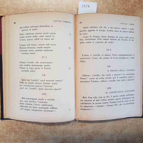 CATULLO - CARMI - ISTITUTO EDITORIALE ITALIANO 1927 COLLEZIONE ROMANA