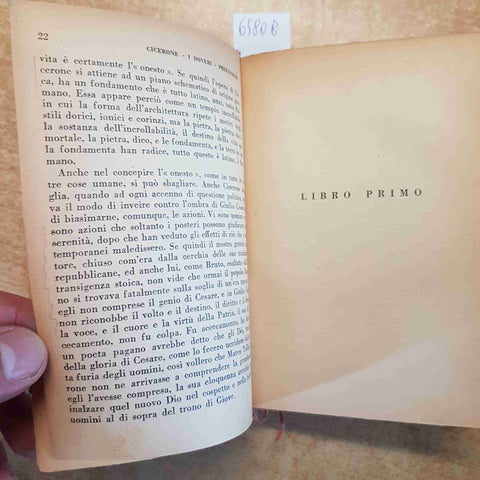 CICERONE - I DOVERI DE OFFICIIS IST. EDITORIALE ITALIANO 1928 collezione romana