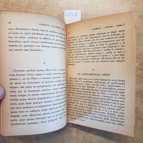 CICERONE - I DOVERI DE OFFICIIS IST. EDITORIALE ITALIANO 1928 collezione romana
