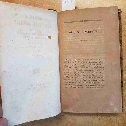 LEXICON THEOLOGIAE MORALIS SANT'ALFONSO DE LIGORIO 1846 VERCELLI