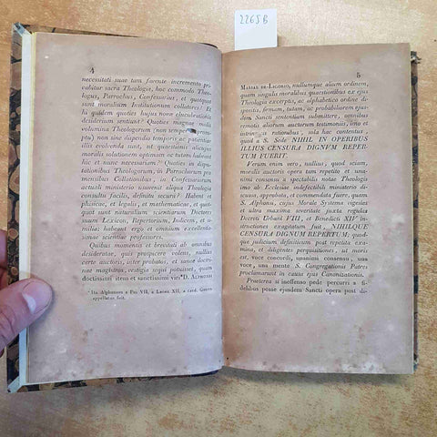 LEXICON THEOLOGIAE MORALIS SANT'ALFONSO DE LIGORIO 1846 VERCELLI