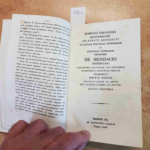 DOMENICO FORNAROLI, OPUSCOLA TOMO I-II VERONA, 1818-1830
