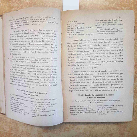 KUHNER, SCHULTZ - GRAMMATICA ELEMENTARE DELLA GRECA E LATINA 1874 PARAVIA
