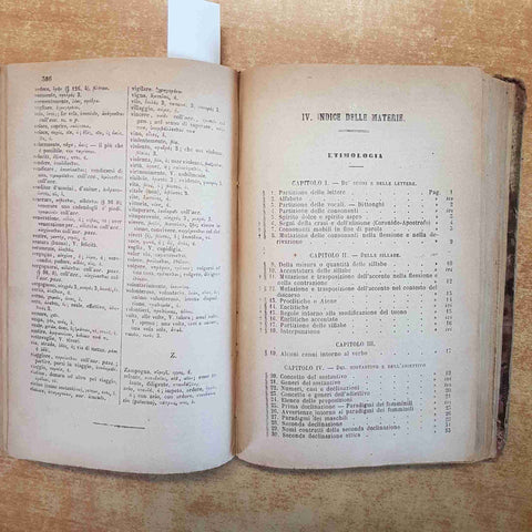 KUHNER, SCHULTZ - GRAMMATICA ELEMENTARE DELLA GRECA E LATINA 1874 PARAVIA
