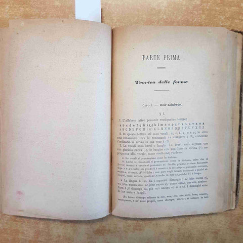 KUHNER, SCHULTZ - GRAMMATICA ELEMENTARE DELLA GRECA E LATINA 1874 PARAVIA