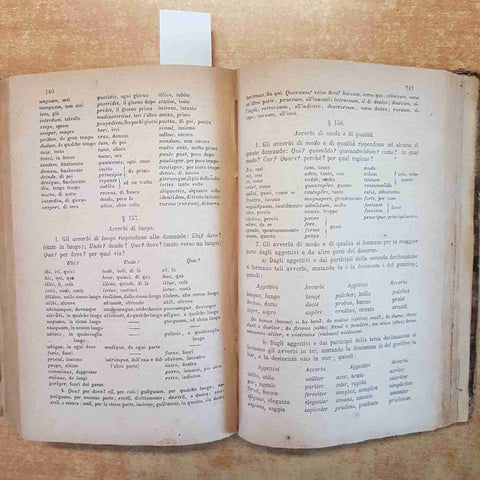 KUHNER, SCHULTZ - GRAMMATICA ELEMENTARE DELLA GRECA E LATINA 1874 PARAVIA
