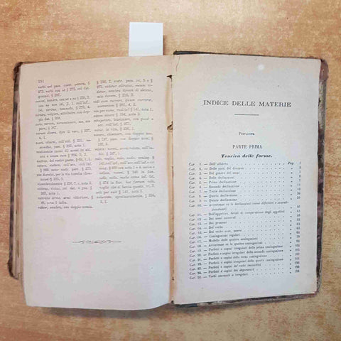 KUHNER, SCHULTZ - GRAMMATICA ELEMENTARE DELLA GRECA E LATINA 1874 PARAVIA