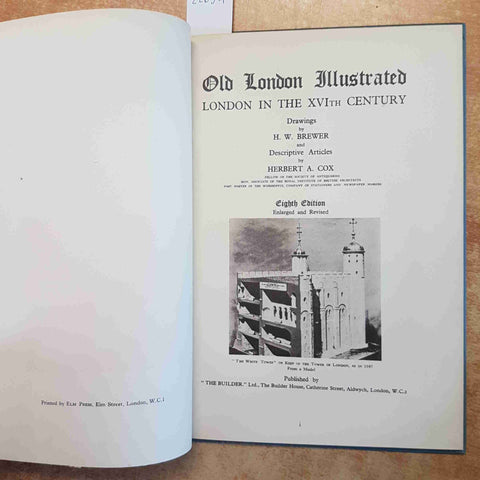 BREWER COX - OLD LONDON ILLUSTRATED London in the XVI century THE BUILDER 1946