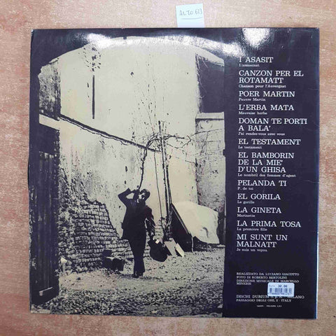 NANNI SVAMPA CANTA BRASSENS VOLUME PRIMO LP 33 GIRI DURIUM 1971 VINILE VINYL