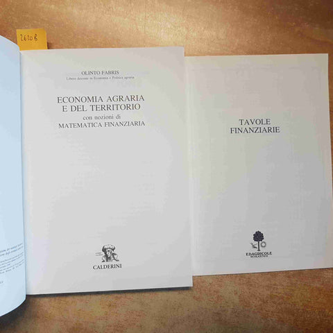 FABRIS - ECONOMIA AGRARIA E DEL TERRITORIO - CALDERINI 2011 ECONOMIA ESTIMO
