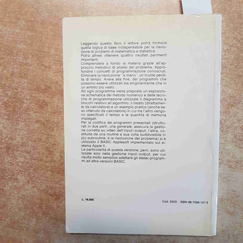 PROGRAMMI DI MATEMATICA E STATISTICA IN BASIC - HERVE HAUT JACKSON 1982 APPLE II