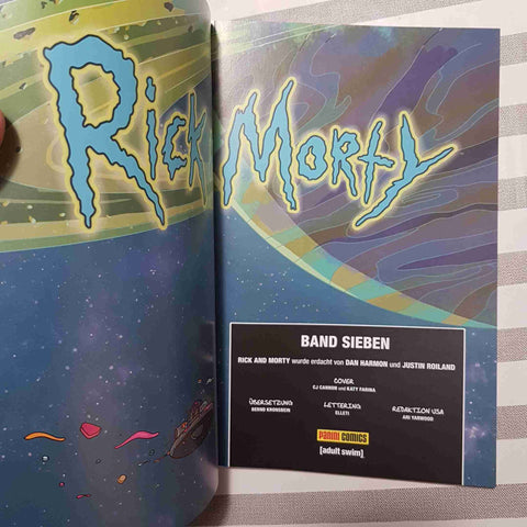 RICK AND MORTY BAND SIEBEN 7 STARKS CANNON ELLERBY PANINI COMICS FUMETTO TEDESCO