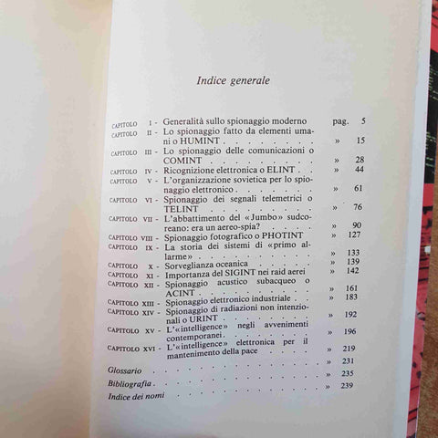 LA STORIA DELLO SPIONAGGIO ELETTRONICO - DE ARCANGELIS 1987 MURSIA - MILITARIA