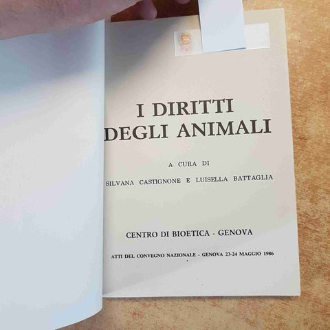 I DIRITTI DEGLI ANIMALI - CASTIGNONE BATTAGLIA BIOETICA GENOVA 1986 VIVISEZIONE