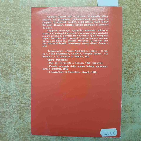 GENNARO CESARO  DOSSIER MONTANELLI 1973 FAUSTO FIORENTINO EDITORE malaparte
