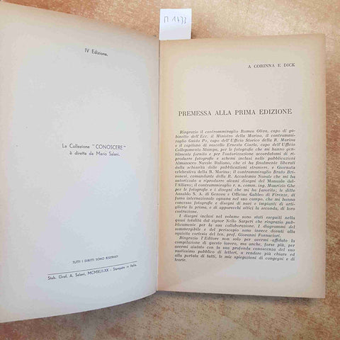 CONOSCERE LA MARINA DA GUERRA ITALIANA UBALDO DEGLI UBERTI 1942 SALANI MILITARIA