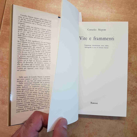 CORNELIO NEPOTE  VITE E FRAMMENTI  RUSCONI I CLASSICI DI STORIA VII 1980