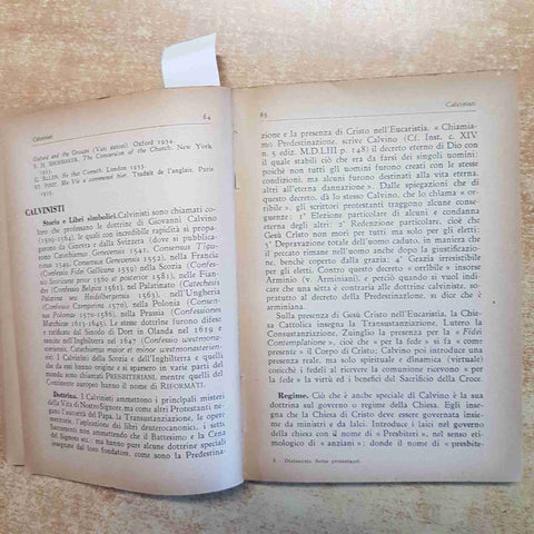 PICCOLO DIZIONARIO DELLE SETTE PROTESTANTI CRIVELLI 1945 LA CIVILTA' CATTOLICA