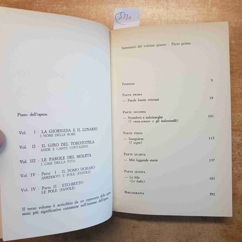 PAESE PERDUTO LA CULTURA DEI CONTADINI VENETI VOL. IV - DINO COLTRO 1978 BERTANI