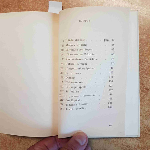 CAFIERO biografia storica PIER CARLO MASINI - RIZZOLI - PRIMA EDIZIONE 1974