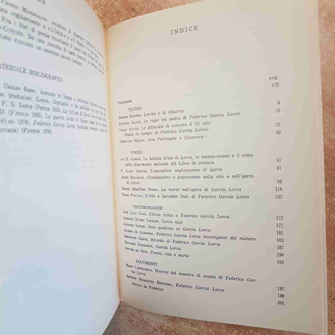 GARCIA LORCA - MATERIALI - BARDI MASINI 1979 TULLIO PIRONTI - TEATRO POESIA