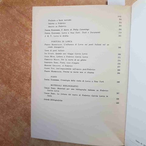GARCIA LORCA - MATERIALI - BARDI MASINI 1979 TULLIO PIRONTI - TEATRO POESIA