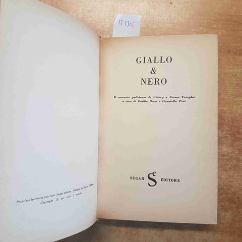 GIALLO & NERO 1963 SUGAR EDITORE POE CONAN DOYLE LUPIN GIALLI RACCONTI NOIR