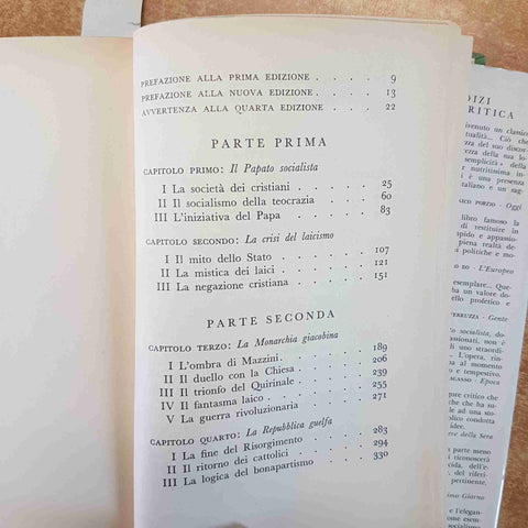 IL PAPATO SOCIALISTA GIOVANNI SPADOLINI LONGANESI 1964 4 EDIZ. - CHIESA PIO XII