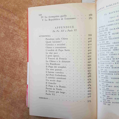 IL PAPATO SOCIALISTA GIOVANNI SPADOLINI LONGANESI 1964 4 EDIZ. - CHIESA PIO XII