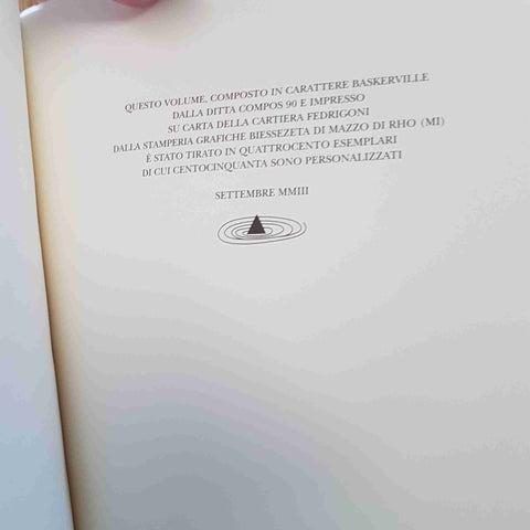 EPIGRAMMI D'AMORE ANTOLOGIA PALATINA PADUANO 2003 GRUPPO ACT TIRATURA LIMITATA