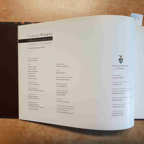 FRANCA PISANI - ATTRAVERSAMENTI catalogo 2010 MARETTI EDITORE ARTE CONTEMPORANEA