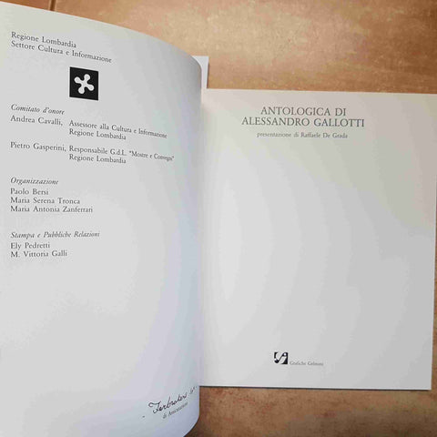 ALESSANDRO GALLOTTI 1879-1961 CATALOGO MOSTRA ANTOLOGICA 1988 RAFFAELE DE GRADA