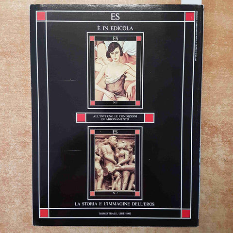 RIVISTA ES N.1 LA STORIA E L'IMMAGINE DELL'EROS AA.VV. ES 1985 ARTE EROTICA FO