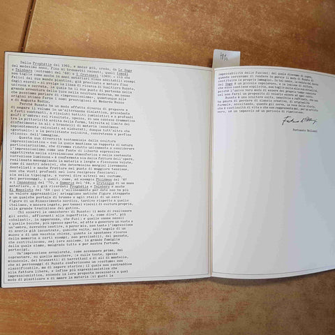 GUALTIERO BUSATO BRONZETTI DISEGNI 1956-1972 CATALOGO MOSTRA MILANO 1972 MODERNA