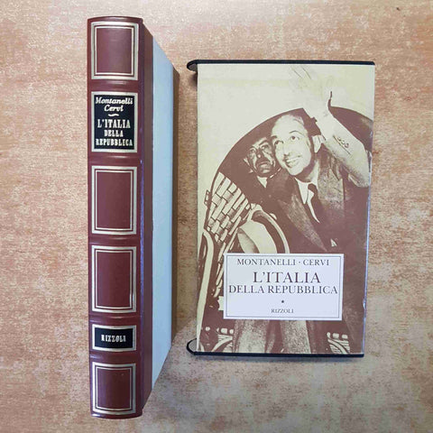 MONTANELLI CERVI L'ITALIA DELLA REPUBBLICA 1985 1 ED. AUTOGRAFATO DAGLI AUTORI