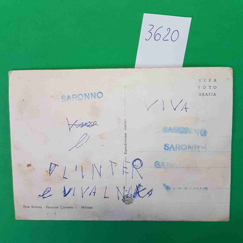 NACKA SKOGLUND INTER CALCIO CARTOLINA FOTOGRAFICA VINTAGE FOTO BOTTAIA MILANO