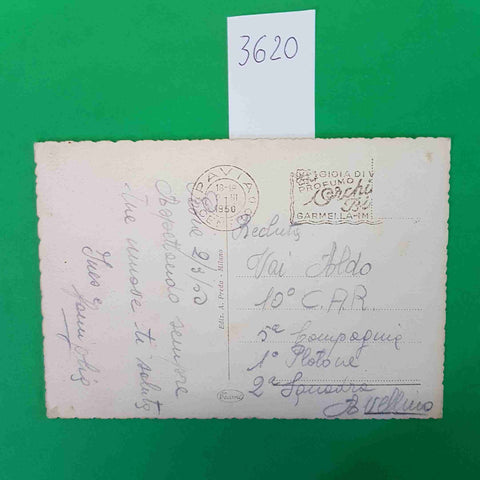 PAVIA CHIESA SANTA MARIA DEL CARMINE CARTOLINA VIAGGIATA 1950 ED. A PREDA MILANO